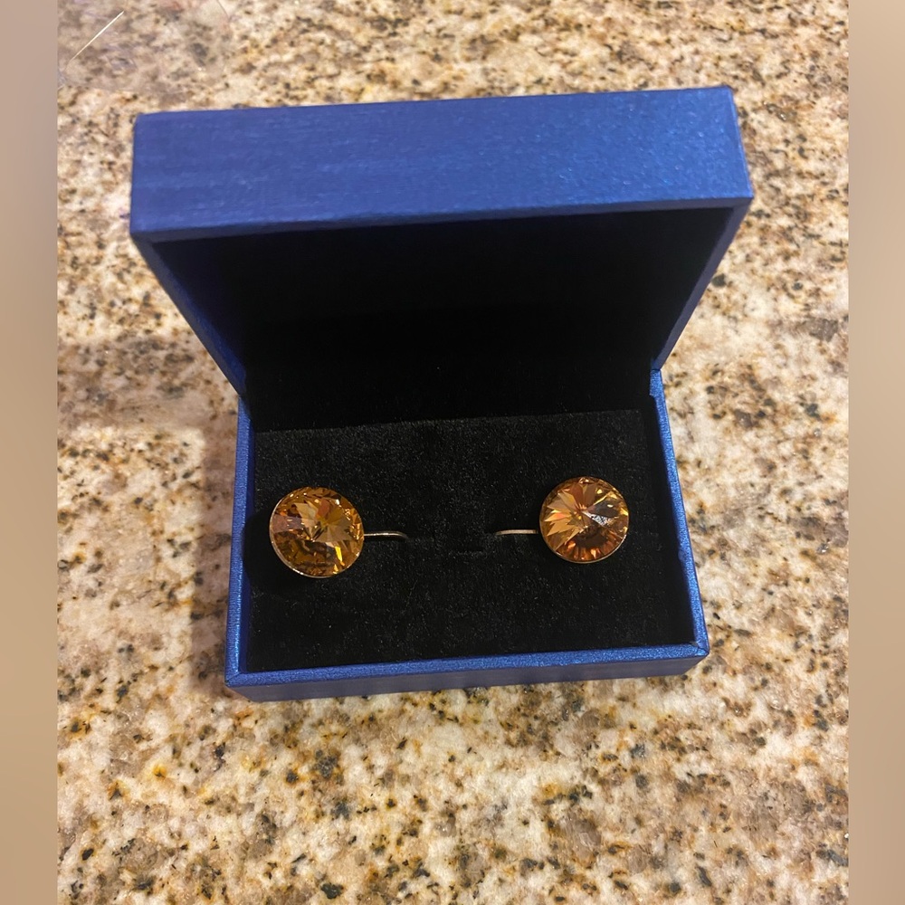 NWT Yellow Austrian Crystal Drop Earrings💁‍♀️👂